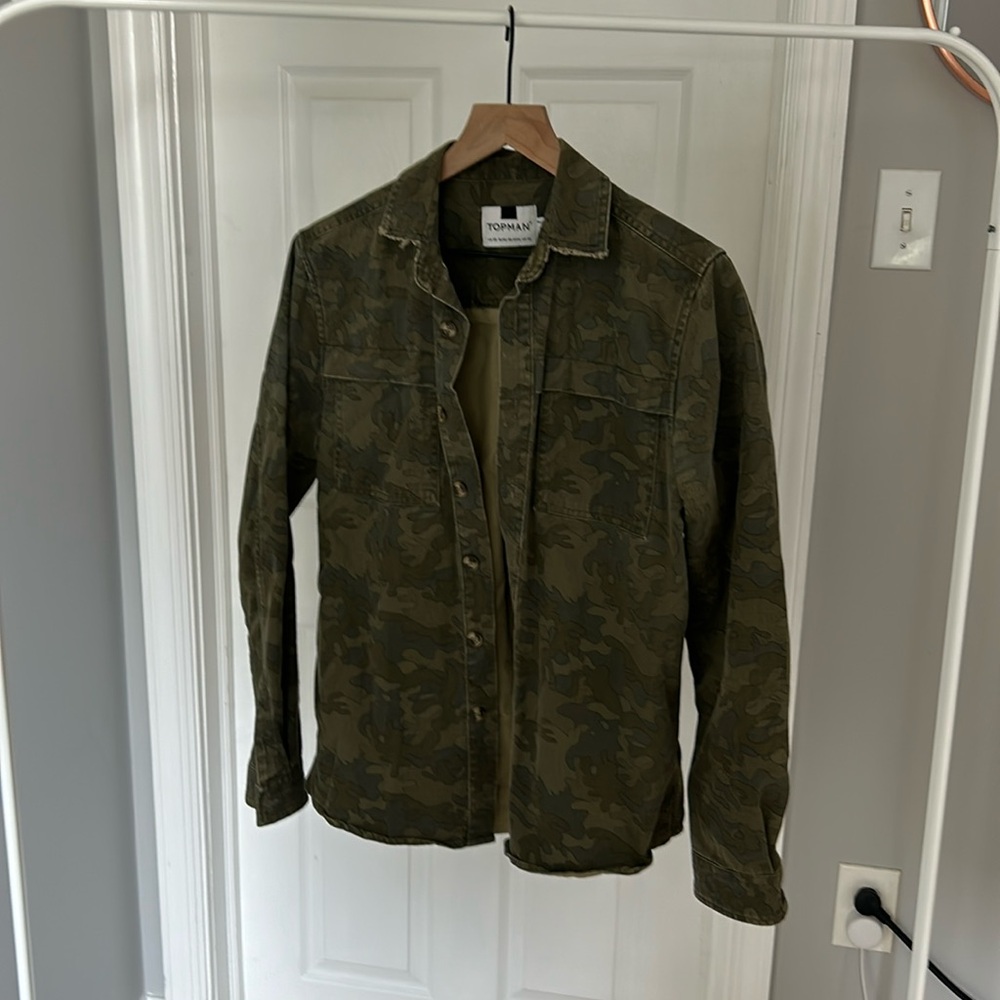 Topman camouflage shirt jacket